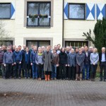 Die Tagungsteilnehmerinnen und –teilnehmer der Arbeitstagung in Münster vor dem Tagungshotel. Foto: Radio Jazz Research e.V.