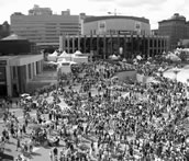 Am Hauptplatz des Geschehens im kanadischen Montreal. Foto: Dombrowski