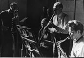 Kultureller Alltag der Nachkriegszeit: Live-Konzerte von Jazzbands in den Radiosendern (hier Radio Munich). Foto: BR, Historisches Archiv