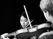 Cynthia Liao und Johannes Dickbauer vom radio.string.quartet.vienna